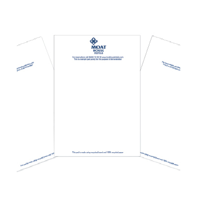 Recycled note pad - 50 sheets of white recycled paper - 1 colour - A5