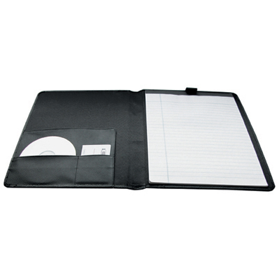 Leather folder in Stirling leather complete with A4 pad and internal pockets