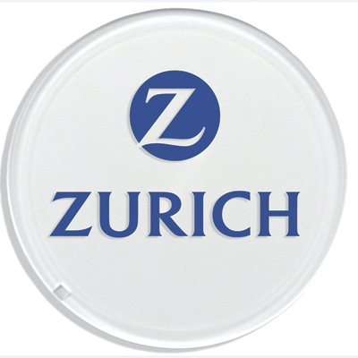 Clear acrylic coaster with bevelled edge - 100mm round