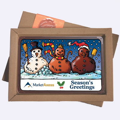 Large chocolate plaque in a choice of dark, milk or white chocolate